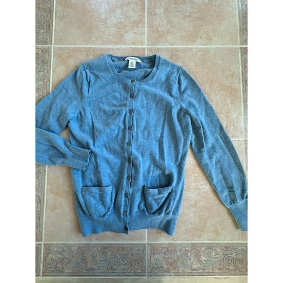 Worn twice! Banana Republic Blue Extra Fine Merino wool Blend Women size M - Picture 1 of 8